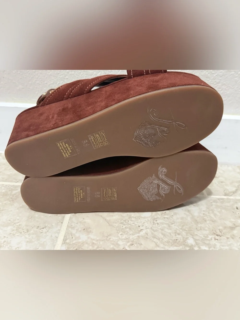 Free People Women's Beach Party Platform Sandals In Cathay Spice Suede